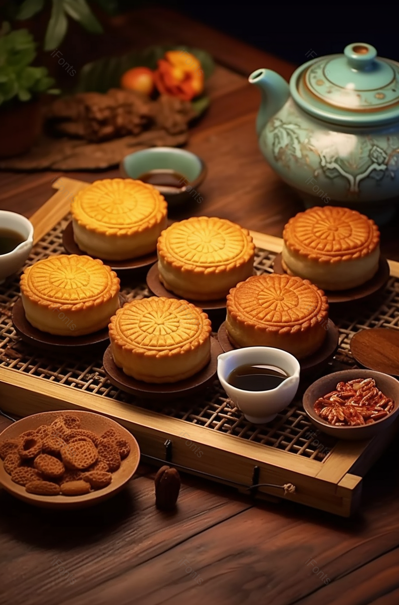 中秋节月饼茶团圆图片,高清,摄影图,摄影图片,图片大全,摄影图免费下载